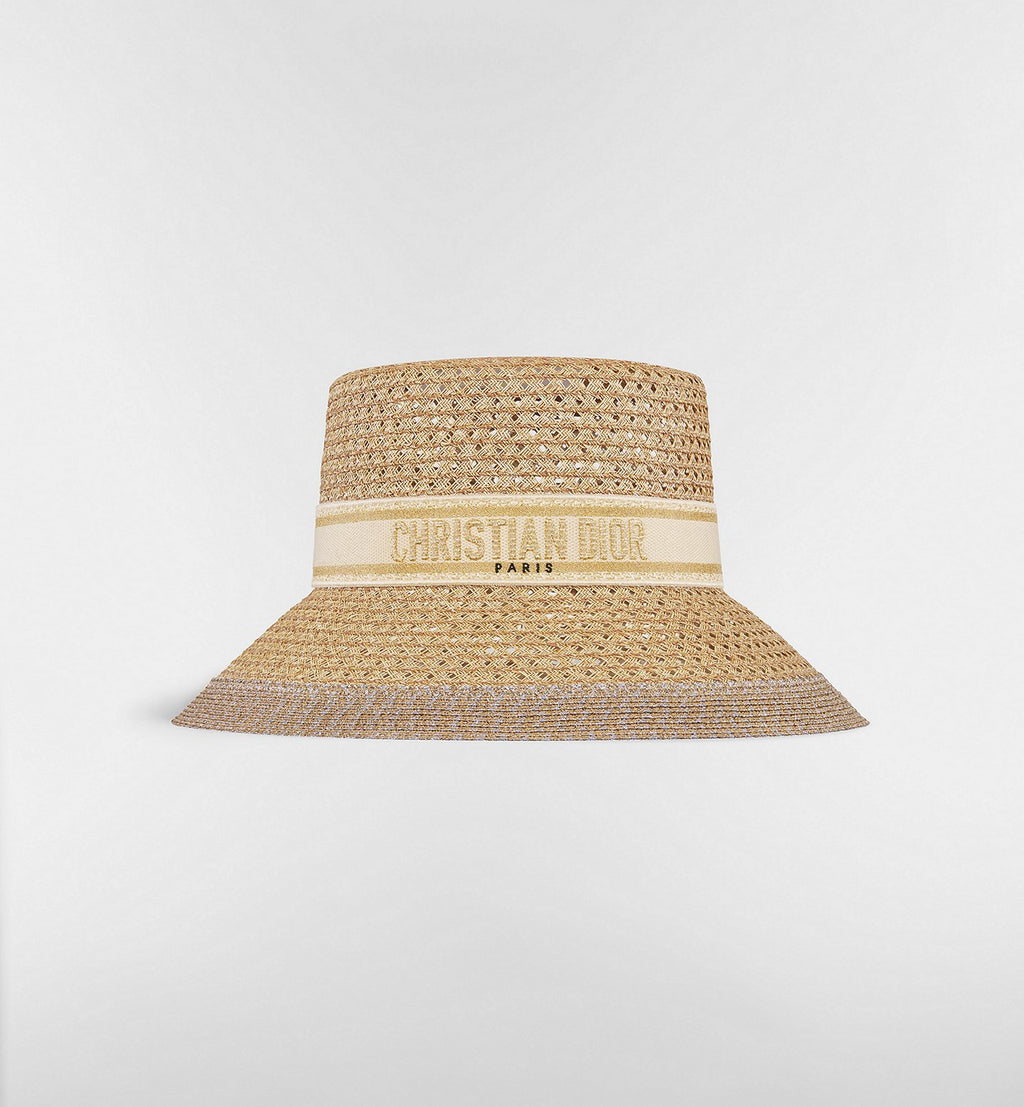 Cappello in paglia CD white