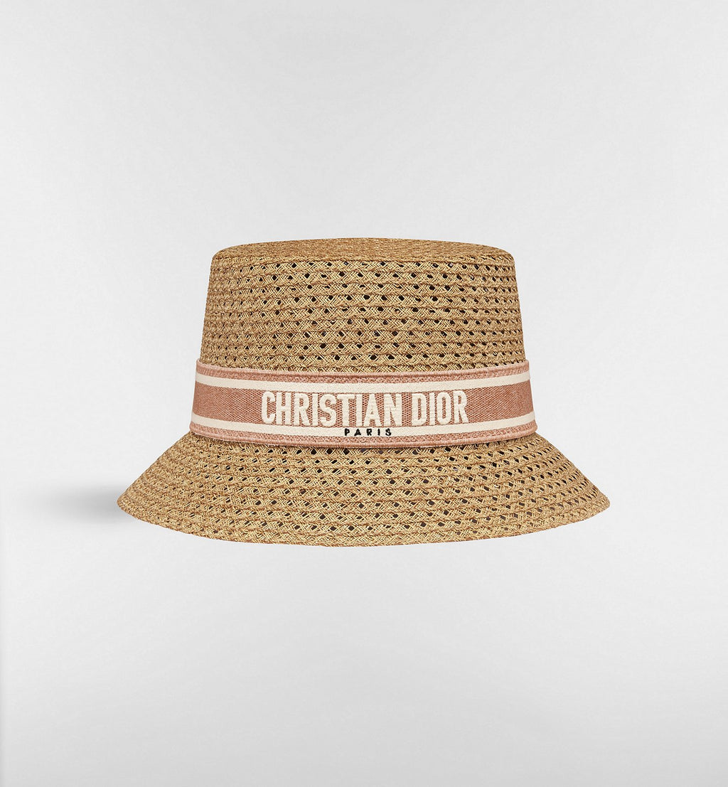 Cappello in paglia CD pink