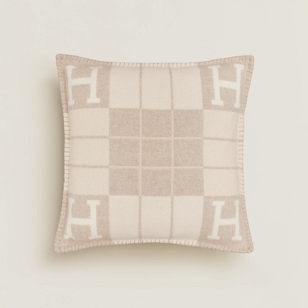 H BEIGE QUADRI PILLOWCASE (SET OF 2 PILLOWCASES) 50x50cm