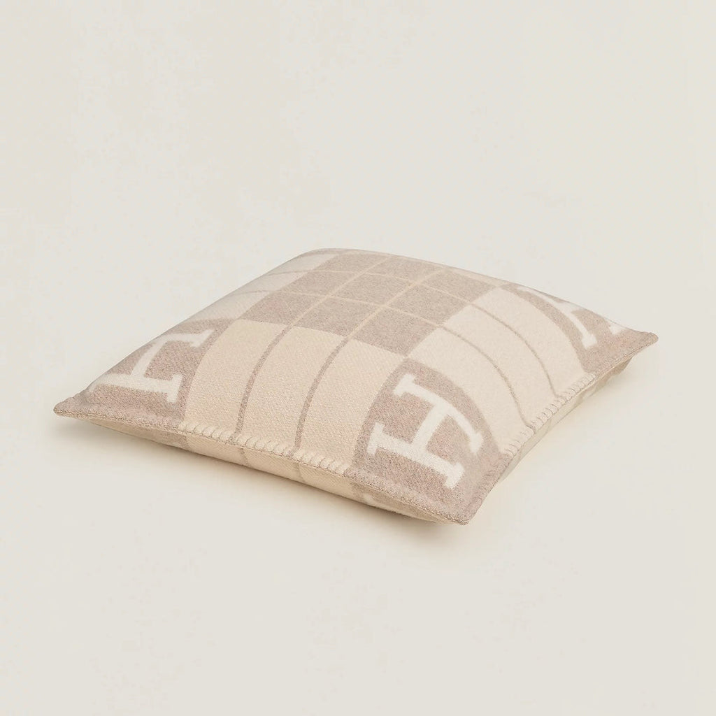H BEIGE QUADRI PILLOWCASE (SET OF 2 PILLOWCASES) 50x50cm