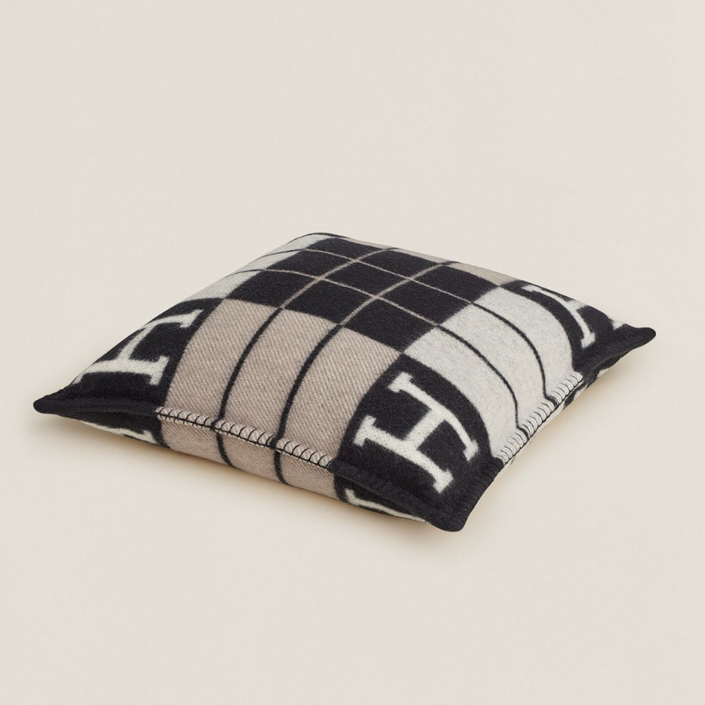 SQUARED CUSHION H BLACK AND BEIGE (SET 2 PILLOWCASES) 50x50cm