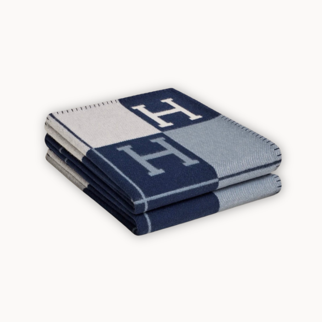 SQUARE PLAID H BLUE 135x170cm