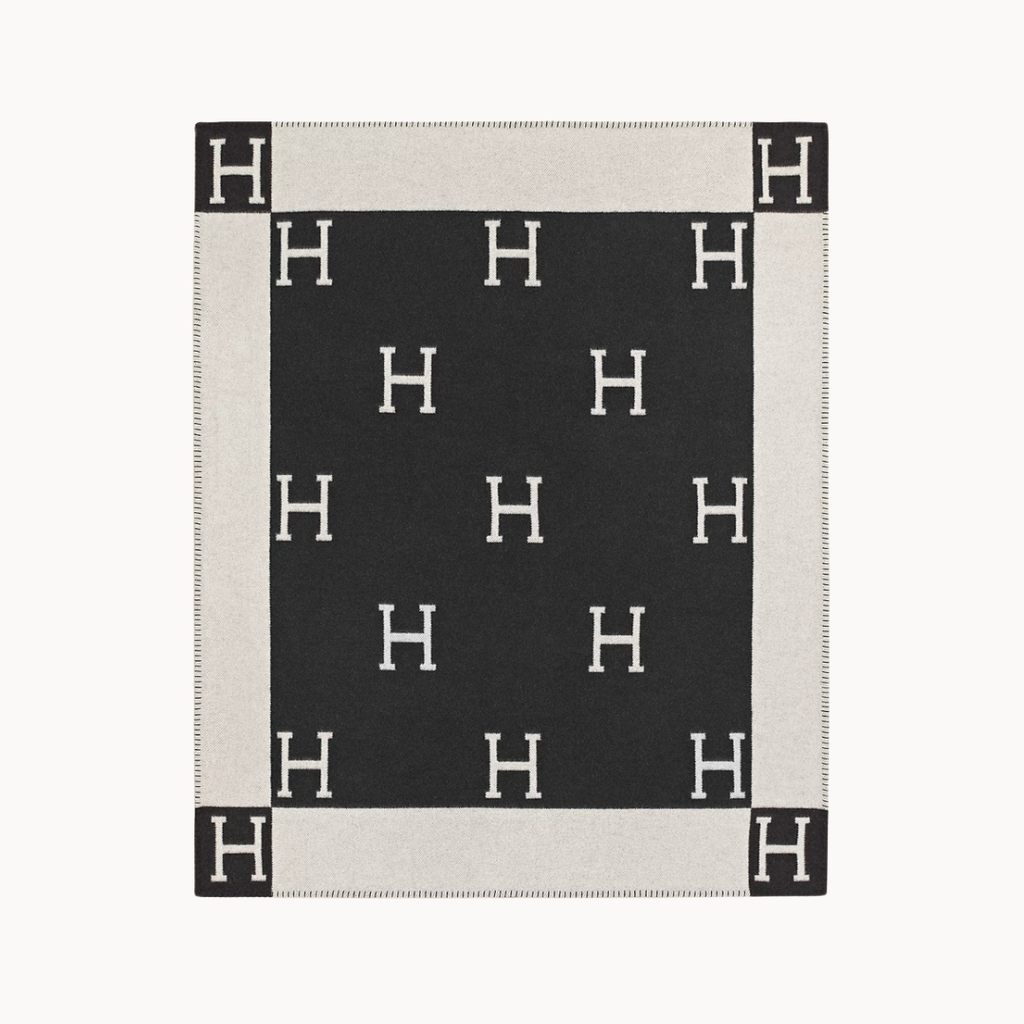 SQUARE PLAID H BLACK 135x170cm